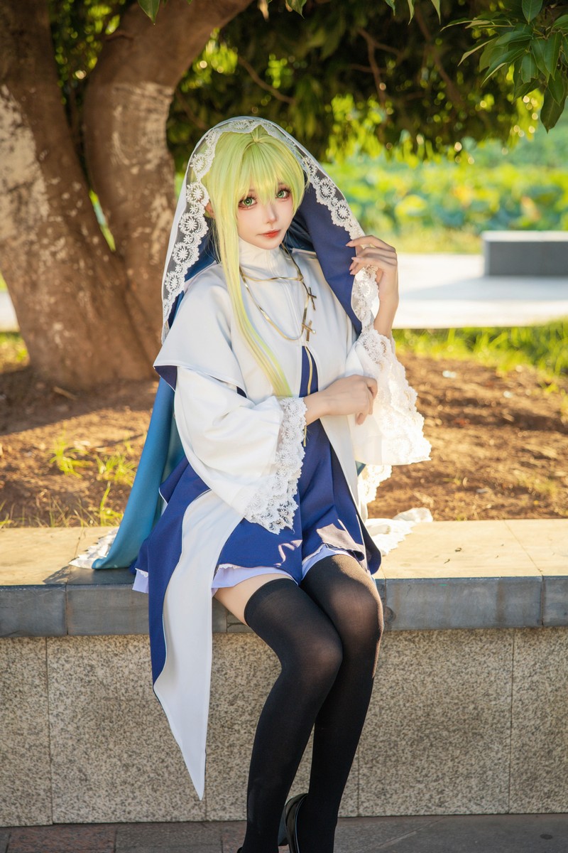 艾西Aiwest 白圣女塞西莉亚Cosplay写真图集 高清美图合集 24P (121.1M)插图6