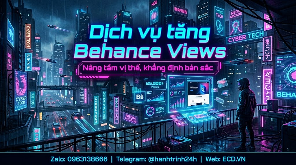 dịch vụ tăng behance views thật cho project
