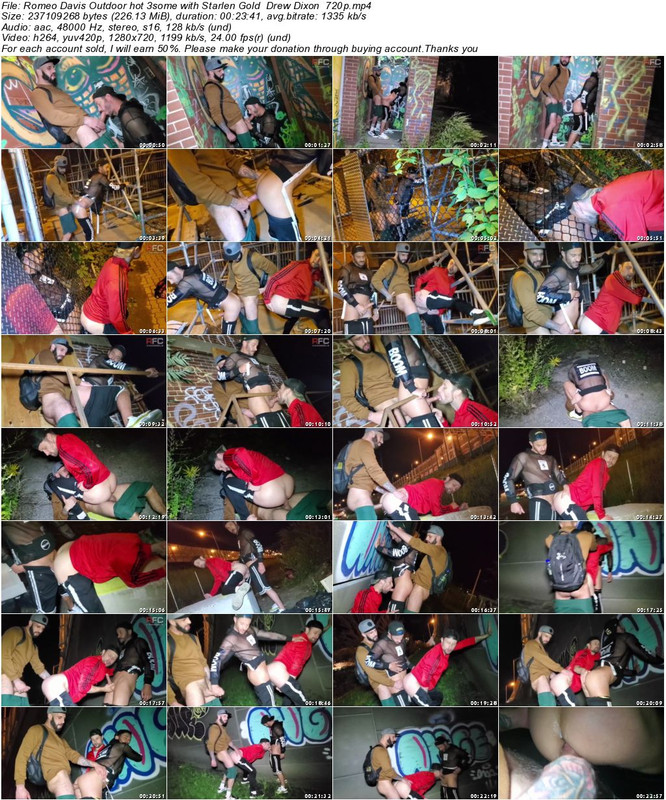 Romeo Davis Outdoor hot 3some with Starlen Gold  Drew Dixon  720p