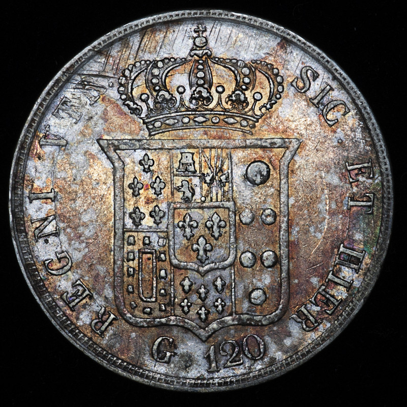 120 grana Reino de las Dos Sicilias. Fernando II 1855 PAS6801