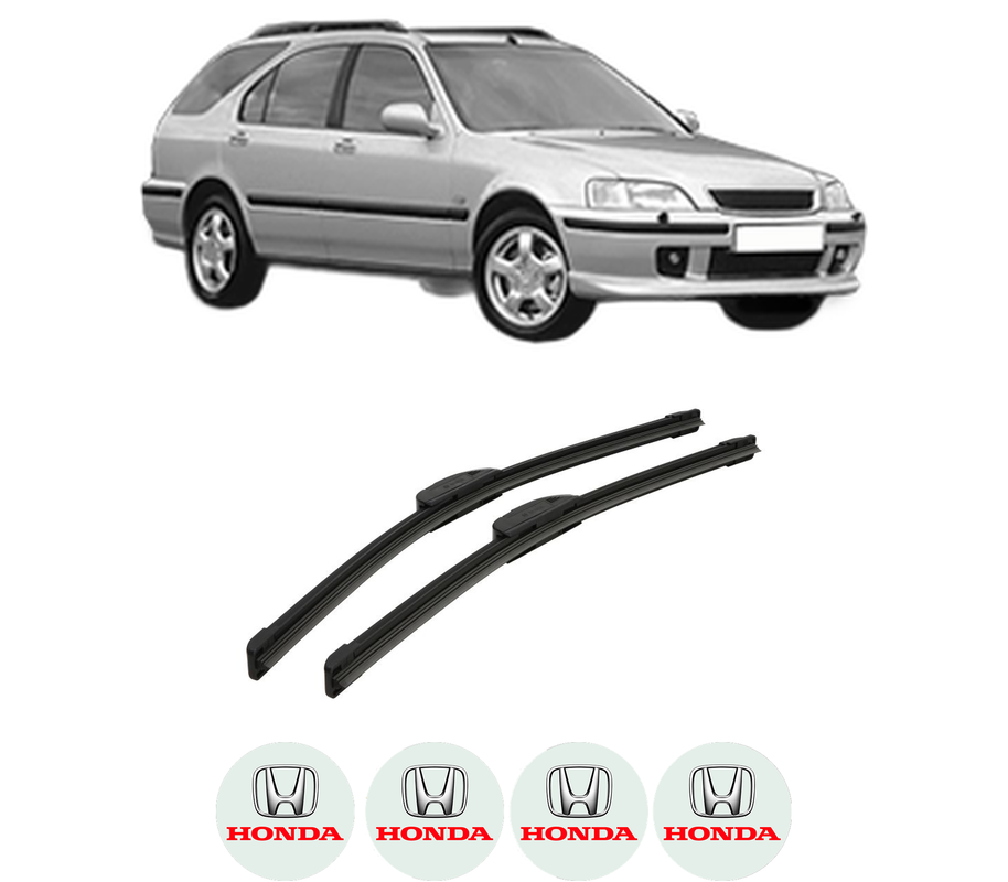 Set stergatoare auto HONDA CIVIC VI Aerodeck (MB, MC) din 1998-2001, pentru parbriz auto, 2 bucati, Bosch Aerotwin Retrofit, din cauciuc siliconat rezistent, 4 Stickere Auto HONDA