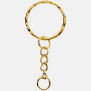 100 Argollas Doradas de 2.5cm para llaveros herrajes artesanías