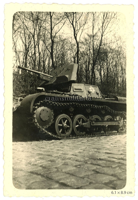 Orig. Foto 3,7 cm PaK 3536 auf Panzer I Prototyp Tank DÖBERITZ b. Berlin 1941