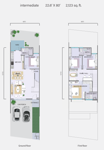 Ridge View Link Villa Type C floor plan in Puchong, Selangor