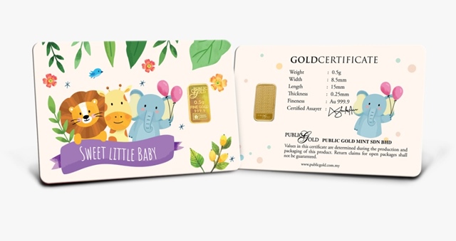 gold bar 1g public gold new born