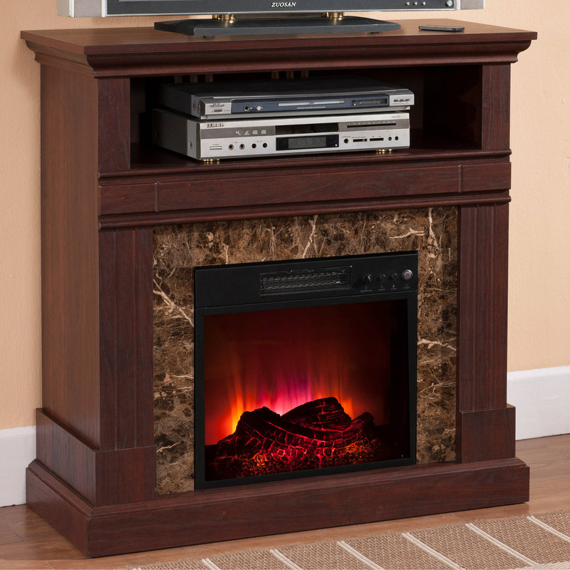 Electric Fireplace With Mantle Walnut Finish Led Flames Heater - Console Table With Electric Fireplace Electric Fireplace With Mantle Walnut Finish Led Flames Heater - Console Table With Electric Fireplace