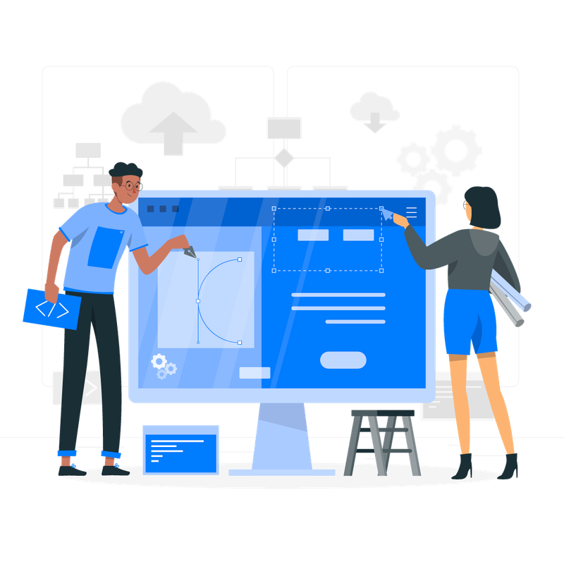 UI and UX design illustration