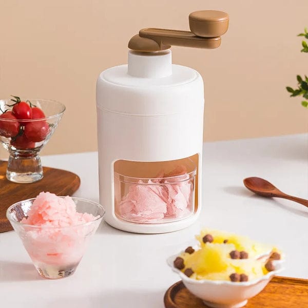 Hand-Crank Portable Manual Ice Shaver and Snow Cone Machine