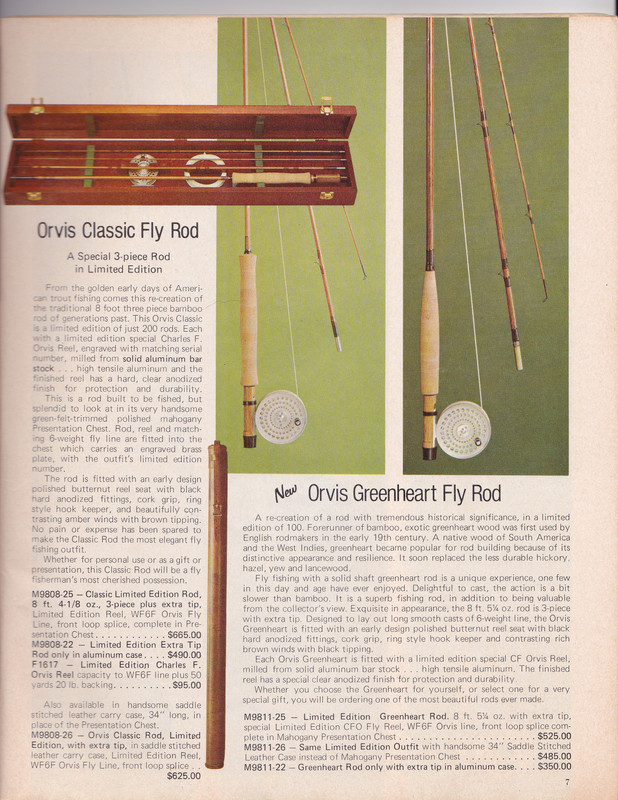 Catalog - 1978 page 7 (Classic Ltd Edition & Greenheart Ltd Edition Rod)