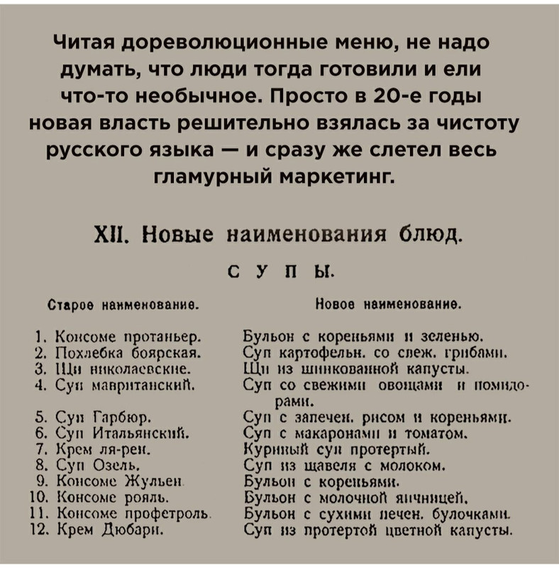 Названия блюд