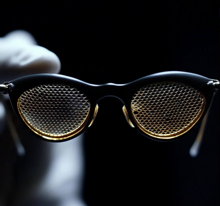 uso diario gafas reticulares conicas