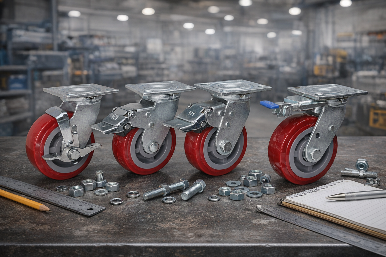 Caster brake types overview