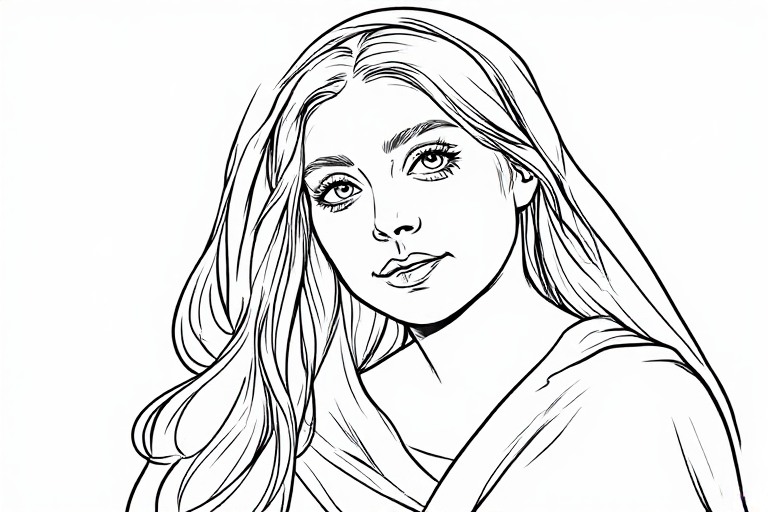 Madonna-l-Line-drawing-natural