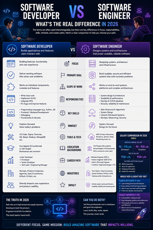 Software Developer vs Software Engineer: What's the Real Difference in 2026
