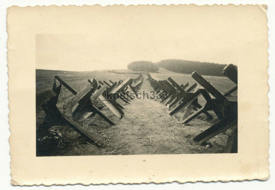 !!Foto Altstadt Südmähren Panzersperren Tschechenigel Sudetenland Grenze 1938