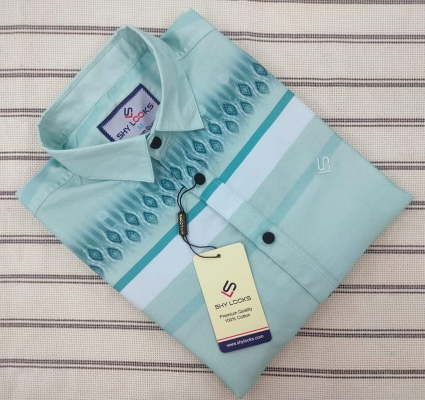 Shy Looks Luxury Spandex Print Shirt