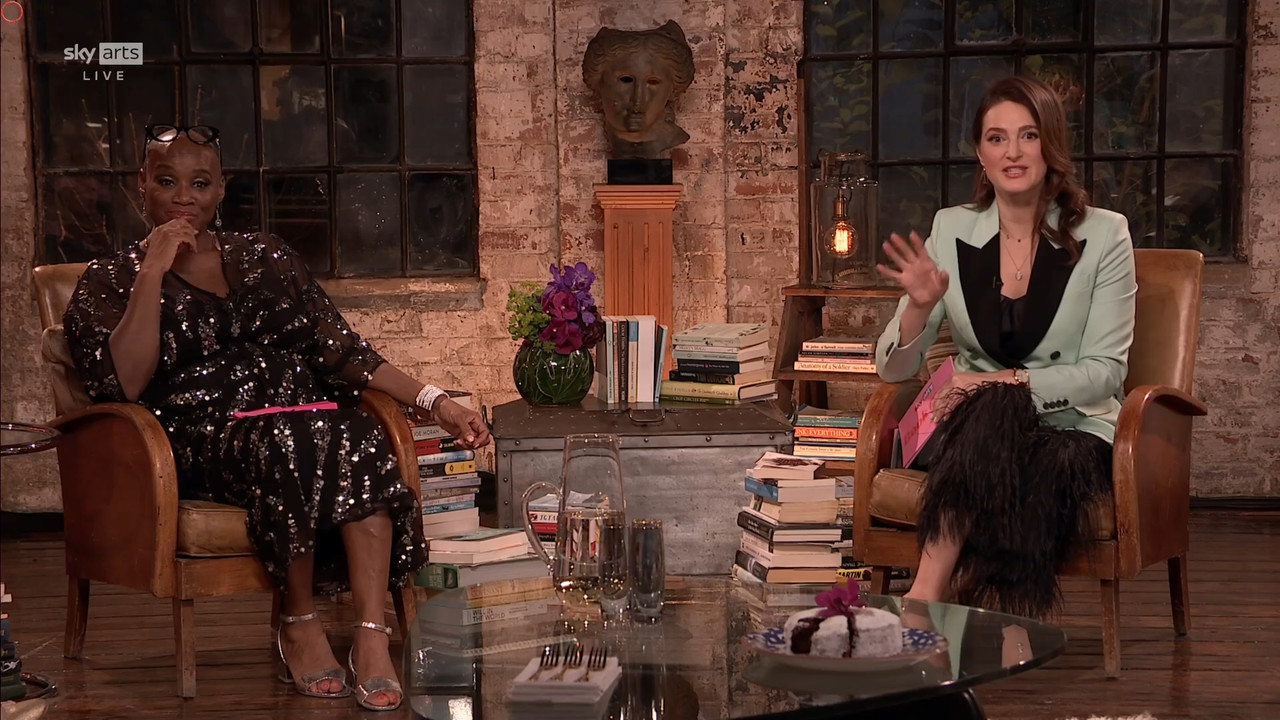 11.22 - 17.00.00 - Sky Arts Book Club Live. Andi Oliver and Elizabeth....ts_snapshot_01.27.45.530