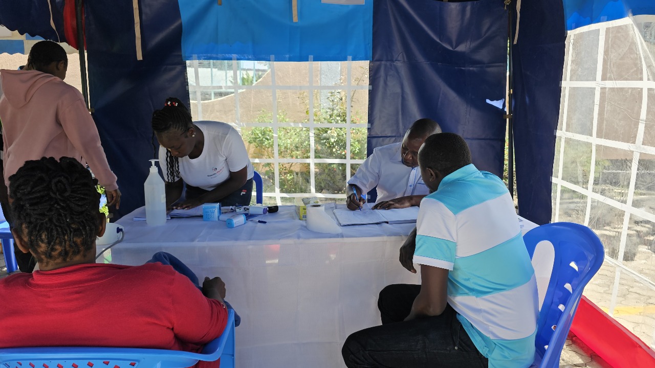 A community health outreach event.