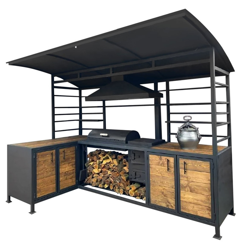 Мангал с крышей