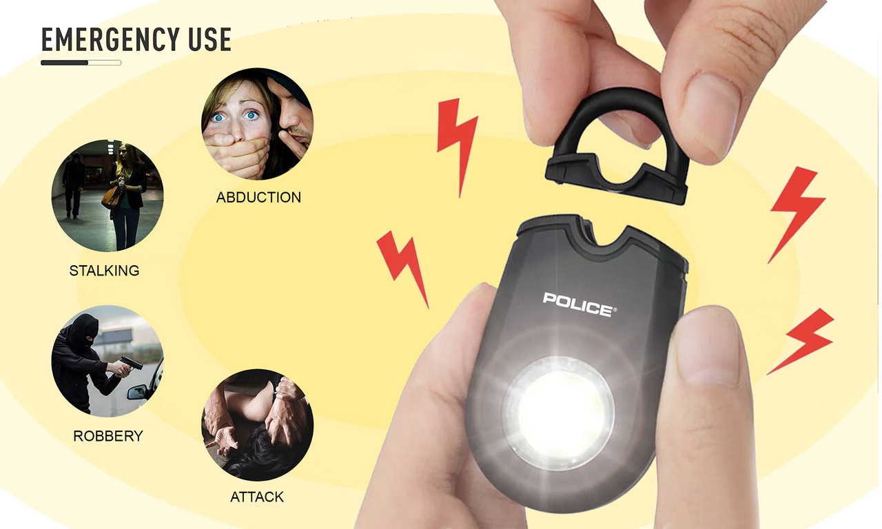 police-personal-alarm-keychain-for-women-rechargeable-white