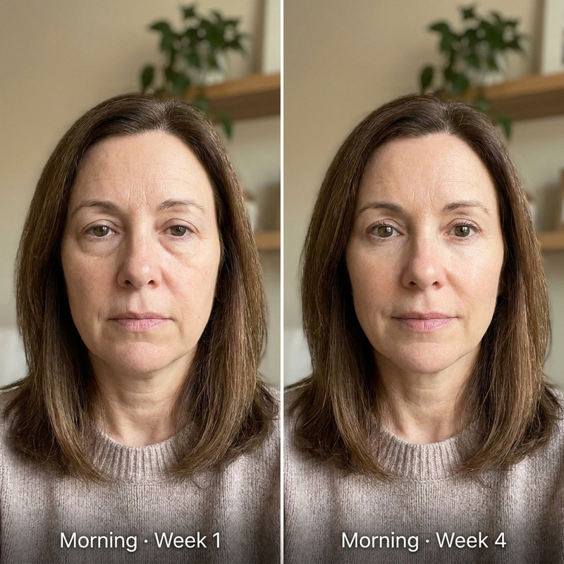 Customer showing face and jaw relief