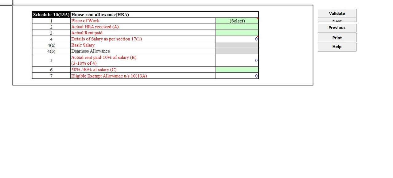 ITR-1/ITR-4 Schedule 10(13A)