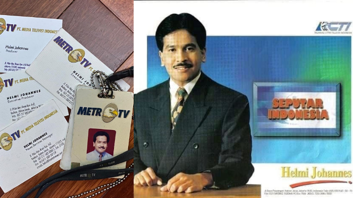 Helmi Johannes saat menjadi penyiar televisi di Indonesia