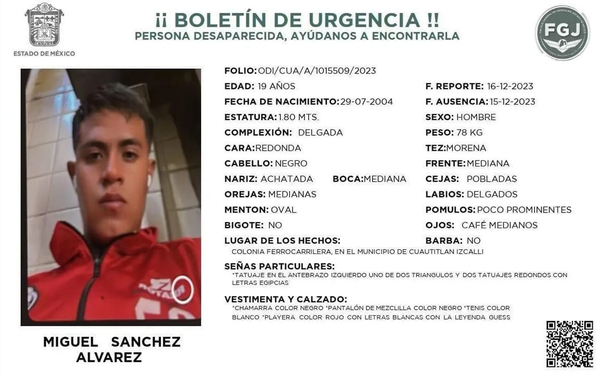 Futbolista mexicano desaparecido: Solicitan ayuda para hallar a Miguel Sánchez