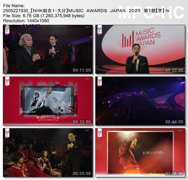 [TV-Variety] MUSIC AWARDS JAPAN 2025 (NHKG 2025.05.22)