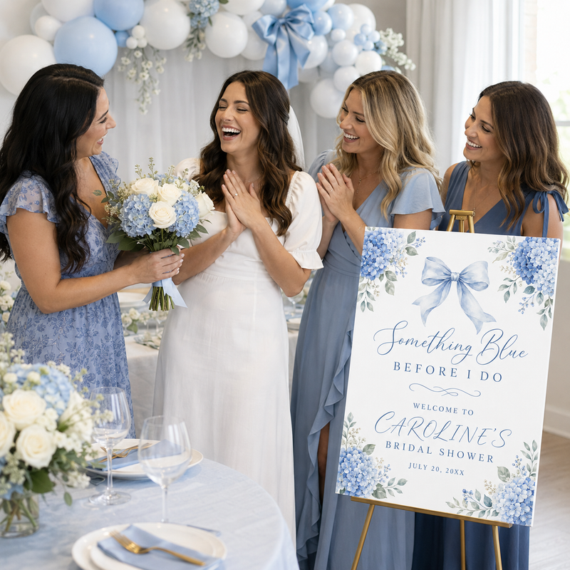 bridal shower blue sign (5)