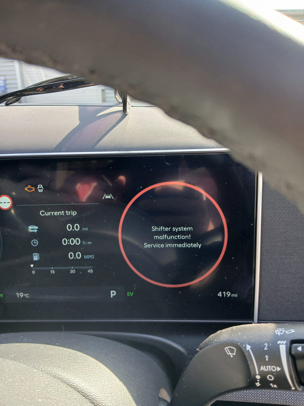 Dashboard warning