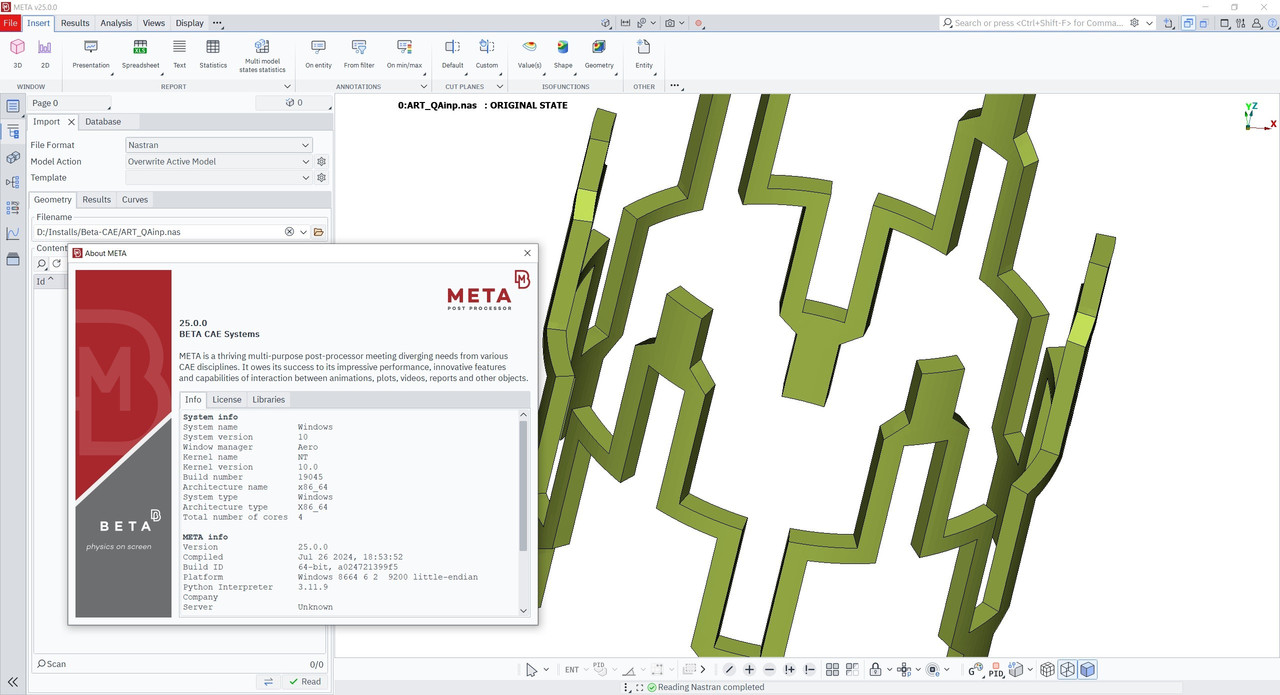 Working with BETA CAE Meta Post 2025.0 full license