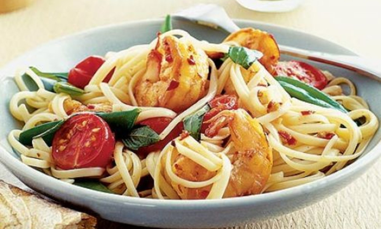 Chilli Prawn Linguine