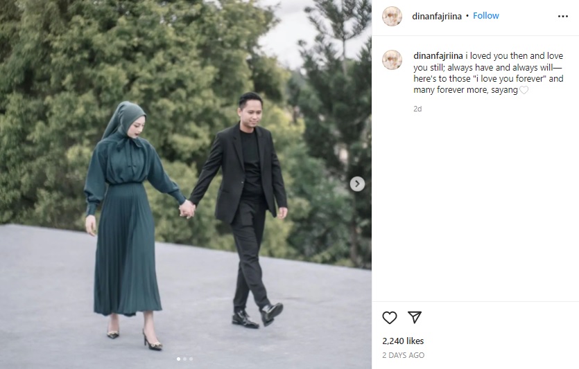 Dinan Fajrina mengungkapkan bahwa akan selalu mencintai Doni Salmanan.