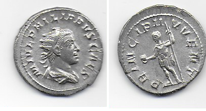 Antoniniano de Filipo II. PRINCIPI IVVENT. Roma Filipo-ii-1