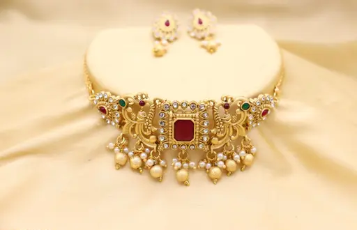Premium Quality Trending Design Choker Jewellery Set For Women & Girls
Color 1 (A101)