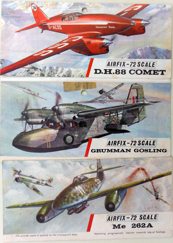 Airfix T3 Headers 2 D.H.88 Comet - Grumman Gosling - Me 262A