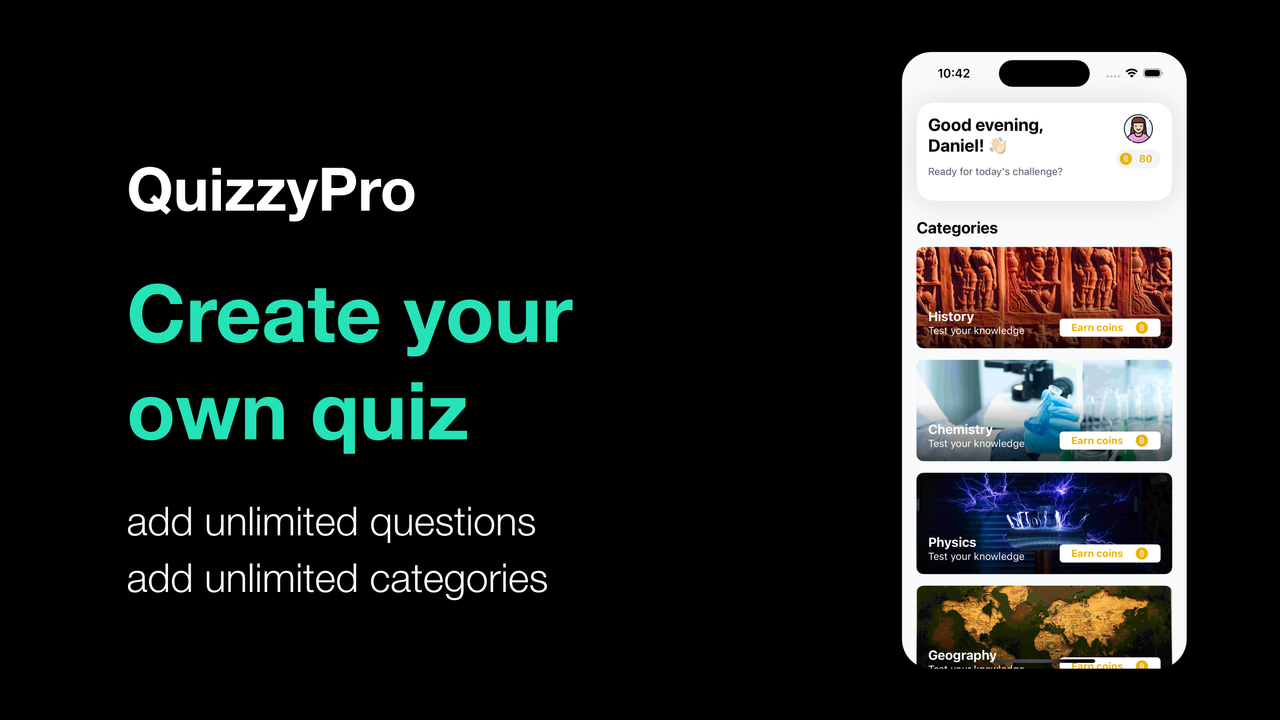 QuizzyPro – SwiftUI + AdMob + Gamification - 1