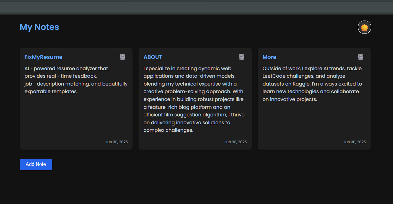 OAuth Notes App