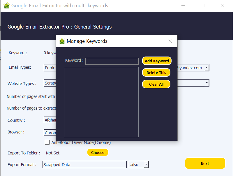 Data Export Options