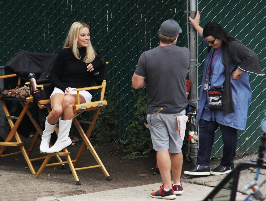 Margot Robbie Legs – Films scenes on the set of Once Upon a Time in ...