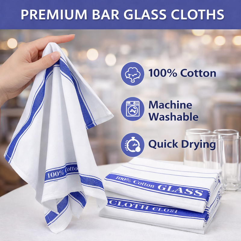 Linen Glass Cloths Pack of 10