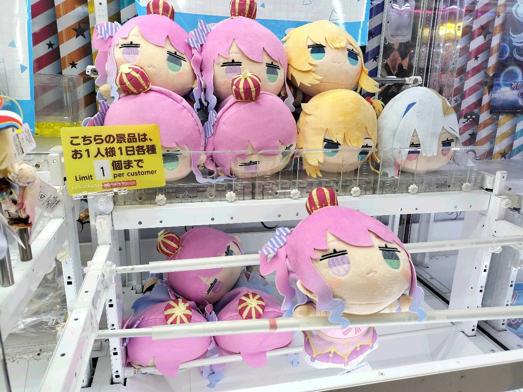 A Hololive plushie posed for nuikatsu