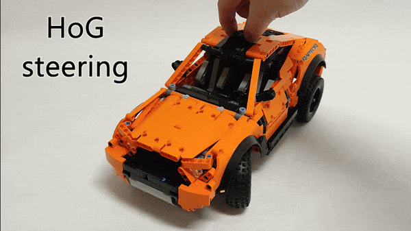 Lego Technic MOC Zarooq SandRacer hand of god front wheel steering demonstration