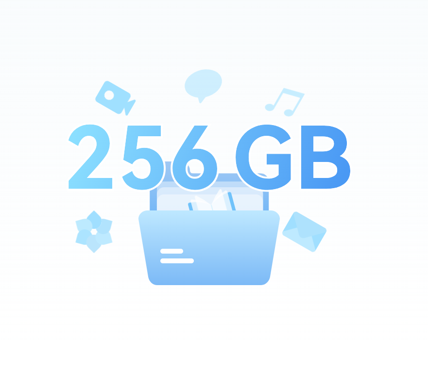 Up to 256GB Storage