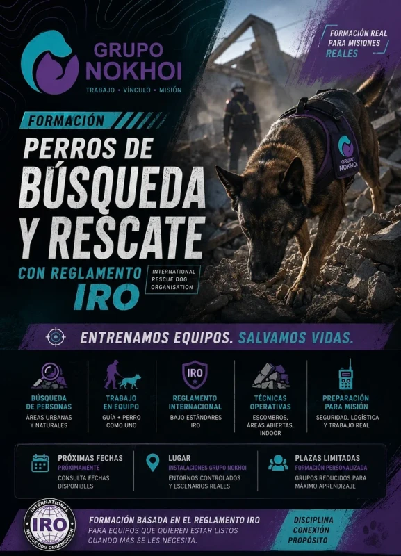 Formación de Perros de Búsqueda y Rescate