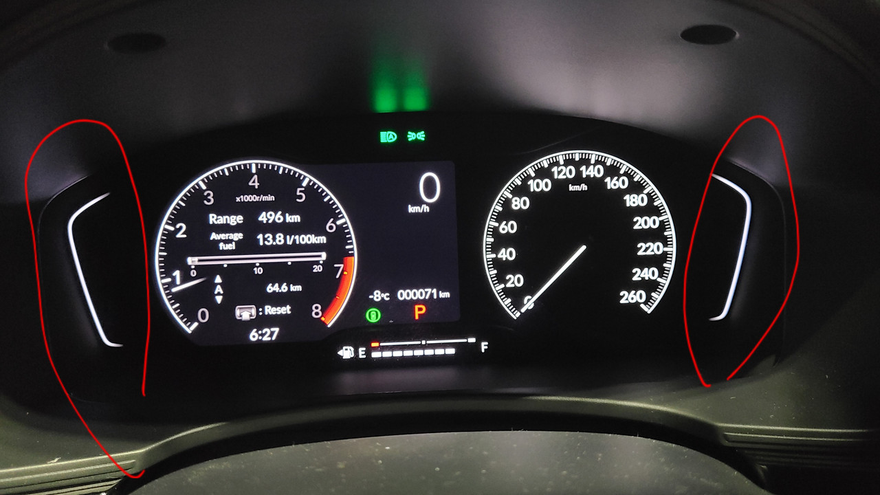 How can I make the fuel level and temperature monitor appear on the