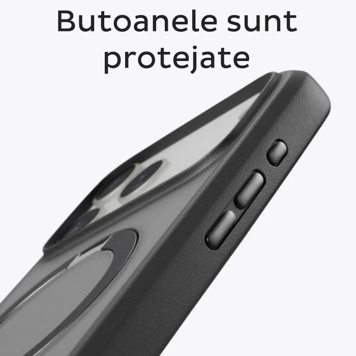 Husa pentru iPhone 17 Pro Torras Ostand Spin MagSafe Series, Incarcare wireless, Inel rotativ, Calitate premium, Portocaliu imgi 76 TORRASOstand Spin Series Casefori Phone17Pro6 3BLACK 6