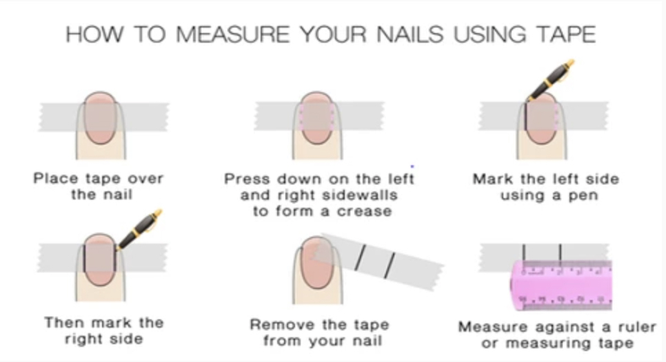 Nail Measure Guide HOT EBONY NAILZ