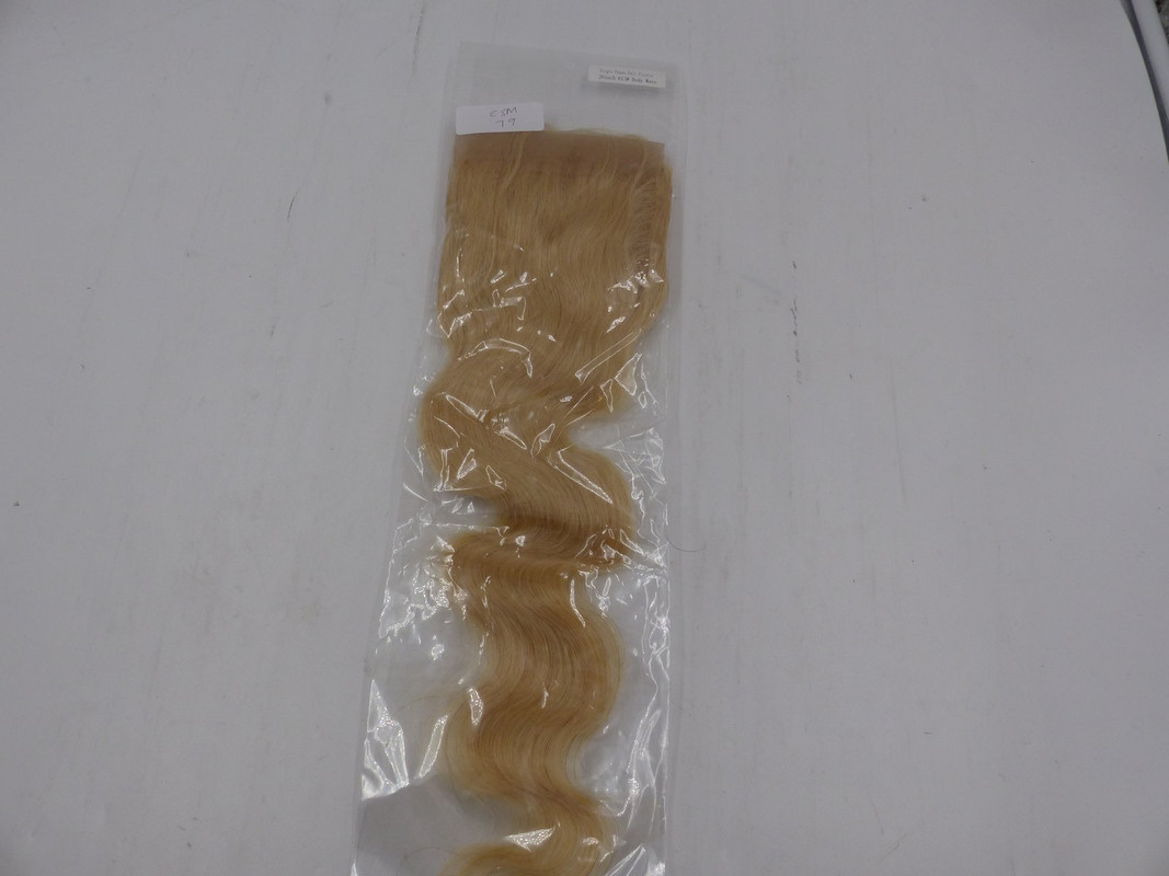 VIRGIN HUMAN HAIR BLONDE BODY WAVE CLOSURE 20" EXTENSION PIECE